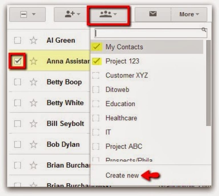 view google contacts