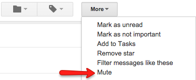 mute Gmail messages
