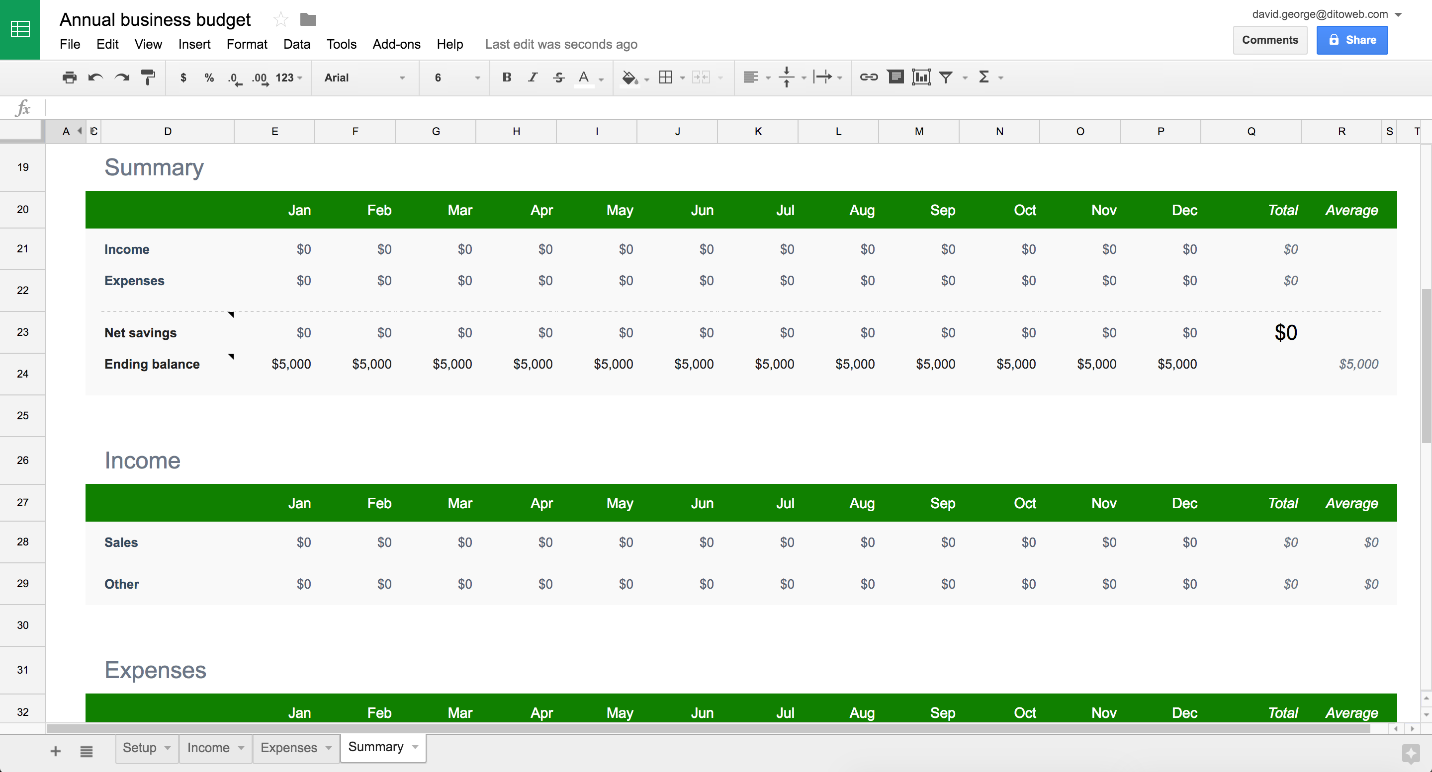 Free Google Sheets Templates Budget Sablyan